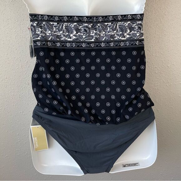 NWT MICHAEL Michael Kors Tankini and Matching Bottoms Sizes XS or M - Picture 3 of 6